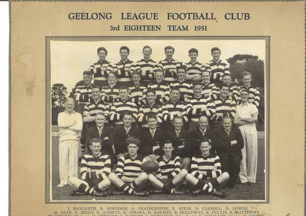  Geelong Thirds 1951 (John extreme left top row)