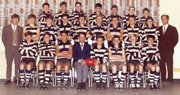  Geelong Under-15 team 1970 (Bill Haygarth extreme left top row; John Helmer at right).